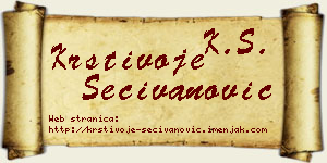 Krstivoje Sečivanović vizit kartica
